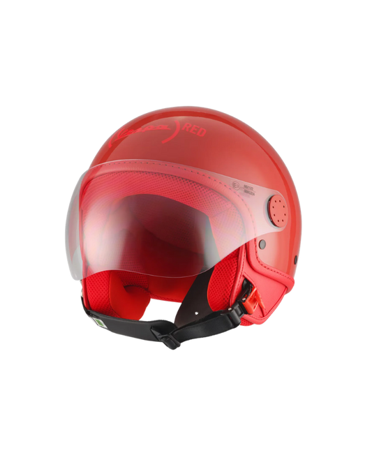 Vespa RED Visor Demi-Jet 4.0 Helmet