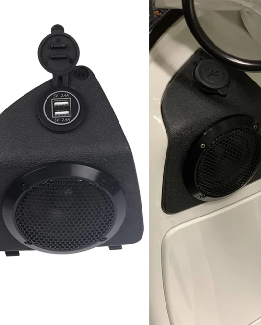 Motorcycle Scooter Bluetooth Music Sound Audio Amplifier Speaker Horn System USB Charger