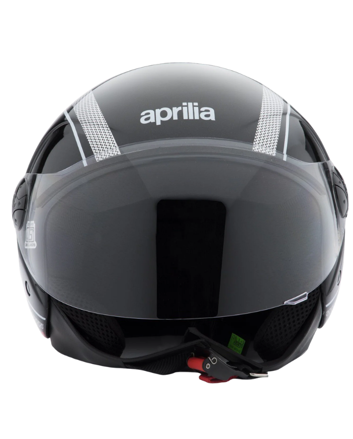 Aprilia SB2 Black open-face motorbike helmet.