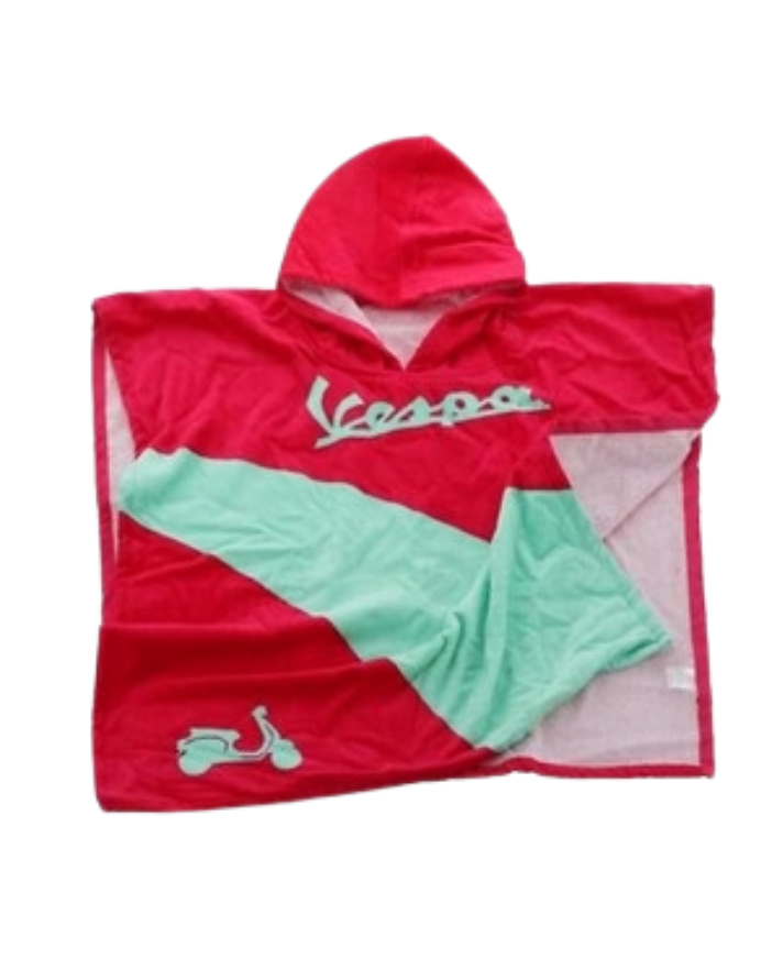 GENUINE PIAGGIO KIDS VESPA PONCHO PINK/GREEN OEM