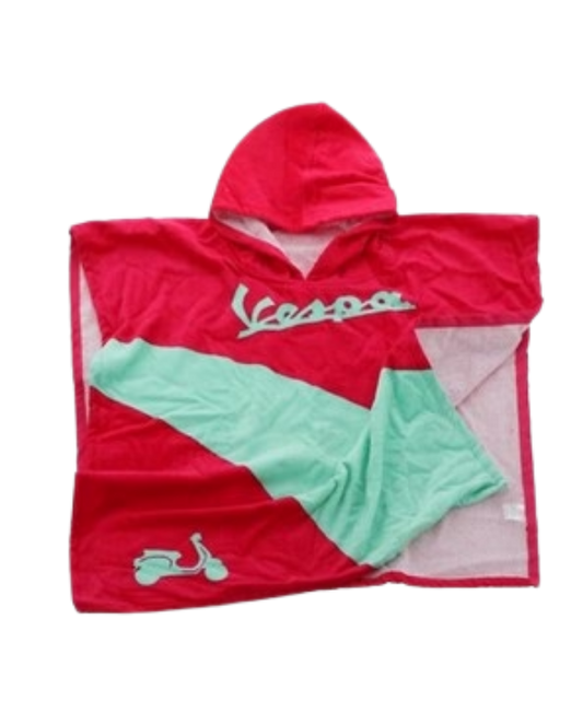 GENUINE PIAGGIO KIDS VESPA PONCHO PINK/GREEN OEM