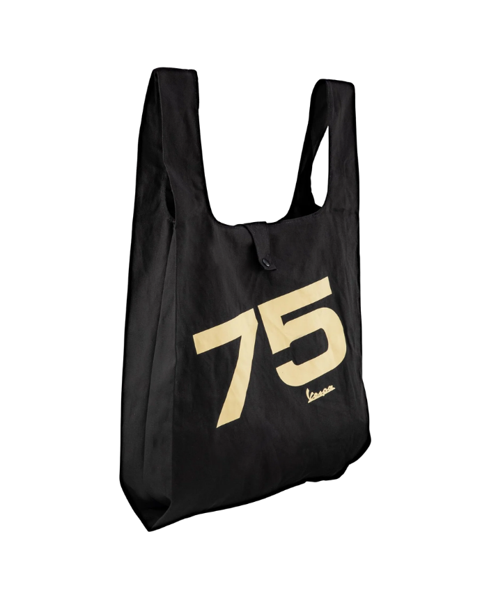 Shopping Bag PIAGGIO Vespa 75 Jahre black