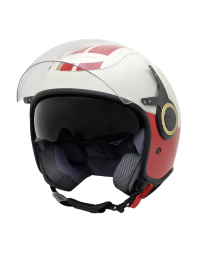 Vespa VJ Helmet - Racing Sixties White