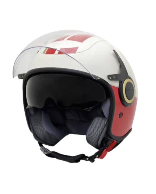 Vespa VJ Helmet - Racing Sixties White