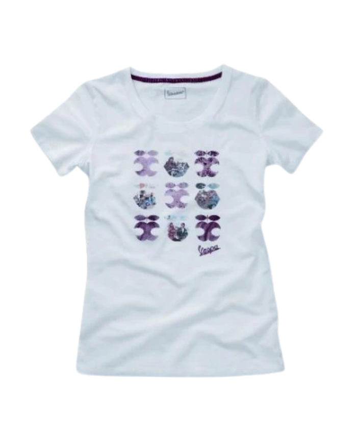Vespa Dames T shirt Bianca vintage