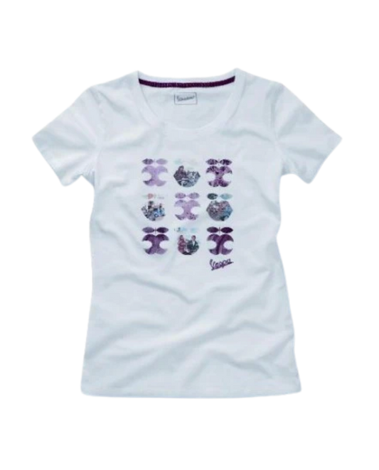 Vespa Dames T shirt Bianca vintage