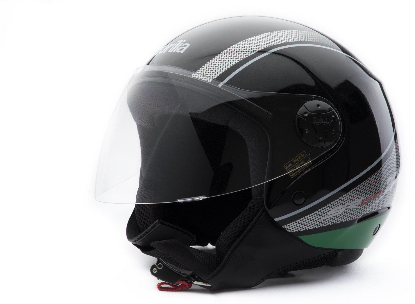 Aprilia SB2 Black open-face motorbike helmet.